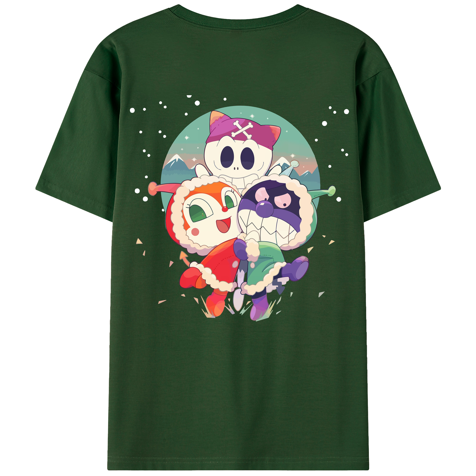 （画像用） アンパンマン Anpanman 綿100％半袖Tシャツ（背面プリント）